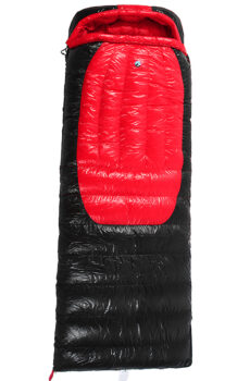 BlackCrag HeFeng Goose Down envelope sleeping bag red & black